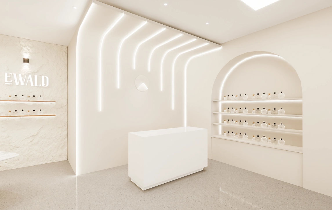 45平米鄭州化妝品店鋪直播間設(shè)計效果圖